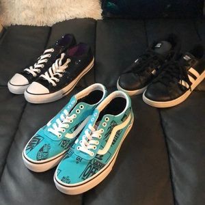 Name brand shoes ( Vans , Converse, Adidas)